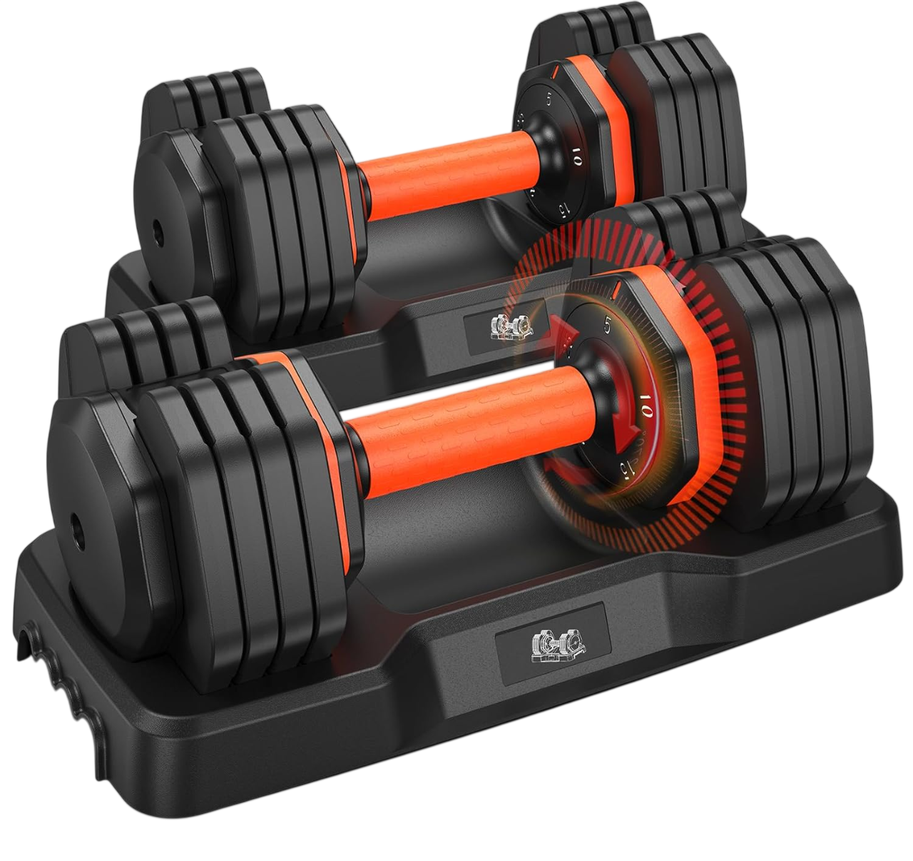 Adjustable Dumbbell Set of 2, 110lbs/50lbs